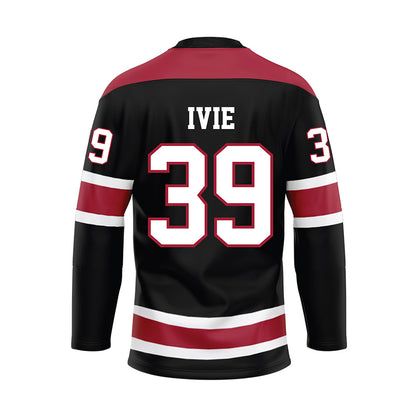 Alabama - NCAA Football : Jake Ivie - Black Hockey Jersey-1