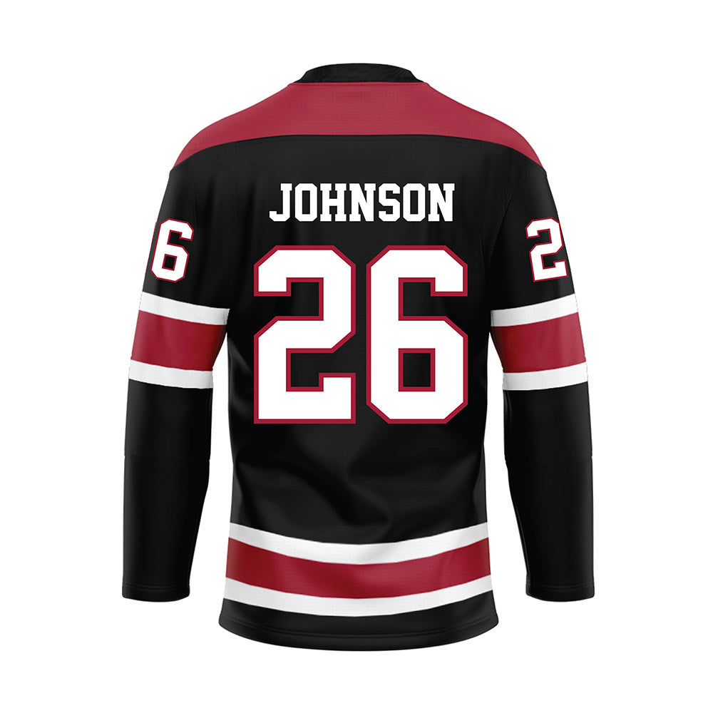 Alabama - NCAA Football : Mhari Johnson - Black Hockey Jersey-1