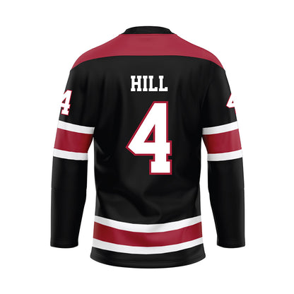 Alabama - NCAA Football : Daniel Hill - Black Hockey Jersey-1