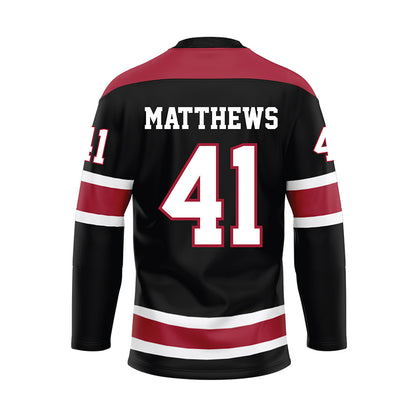 Alabama - NCAA Football : Jamarion Matthews - Black Hockey Jersey-1