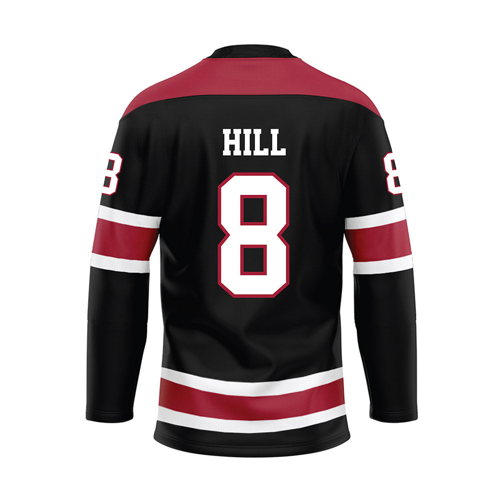 Alabama - NCAA Football : Justin Hill - Black Hockey Jersey-1
