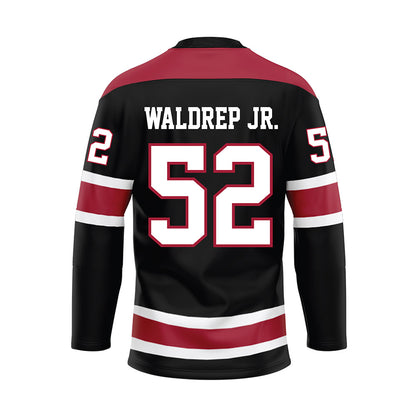 Alabama - NCAA Football : Mal Waldrep Jr. - Black Hockey Jersey-1