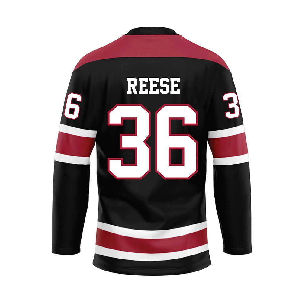 Alabama - NCAA Football : QB Reese - Black Hockey Jersey-1
