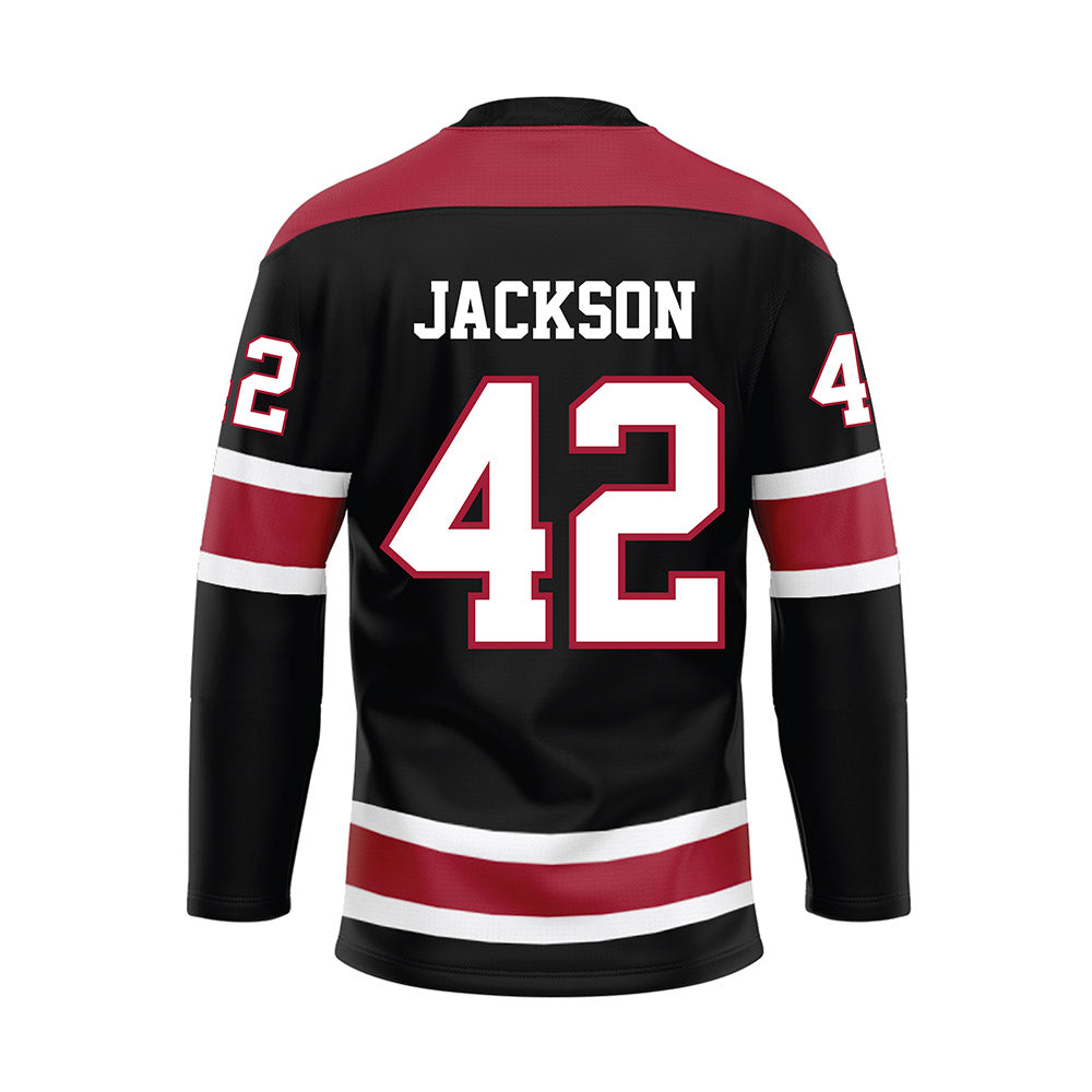 Alabama - NCAA Football : Ben Jackson - Black Hockey Jersey-1
