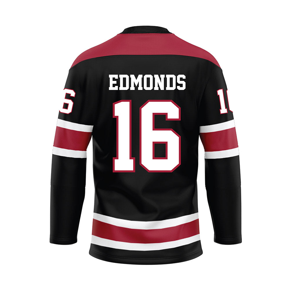 Alabama - NCAA Football : Jorden Edmonds - Black Hockey Jersey-1