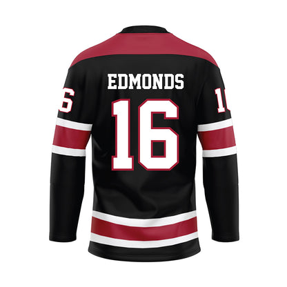 Alabama - NCAA Football : Jorden Edmonds - Black Hockey Jersey-1