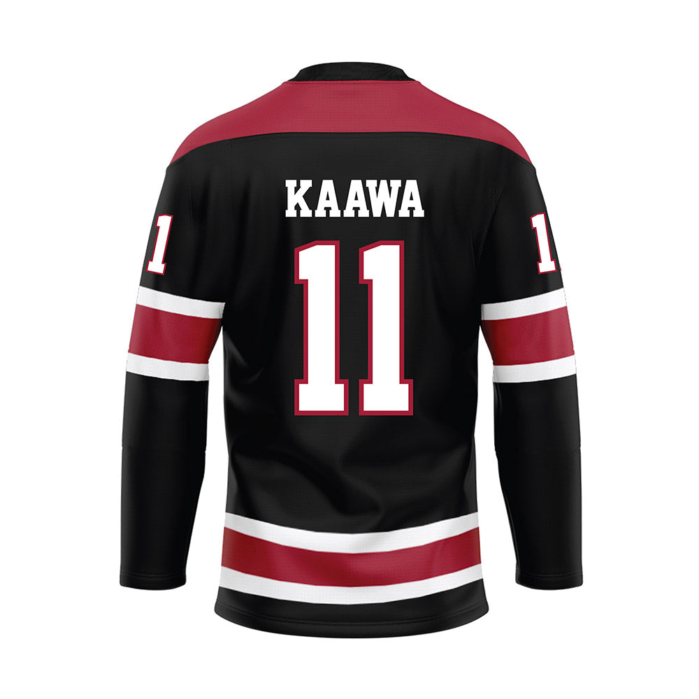 Alabama - NCAA Football : Tayden-Evan Kaawa - Black Hockey Jersey-1