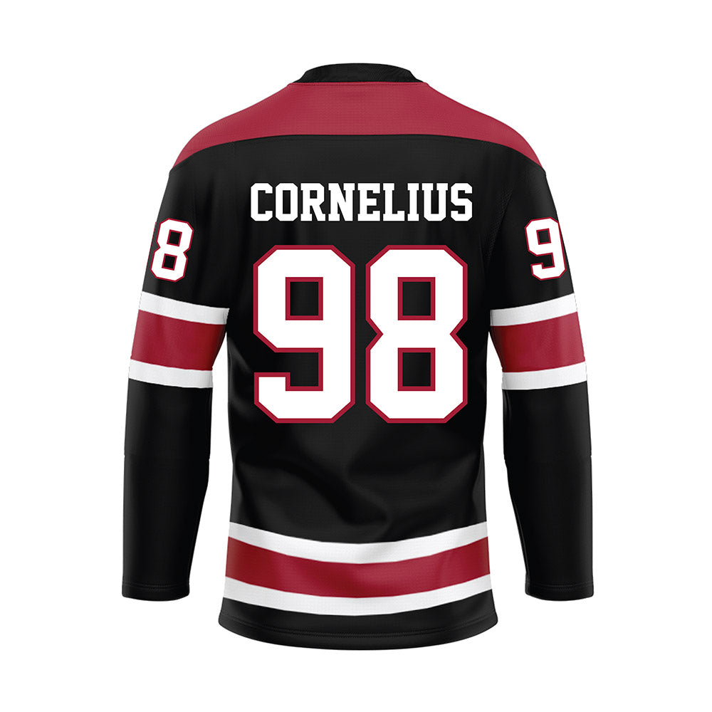 Alabama - NCAA Football : Tucker Cornelius - Black Hockey Jersey-1