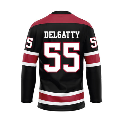 Alabama - NCAA Football : Racin Delgatty - Black Hockey Jersey-1