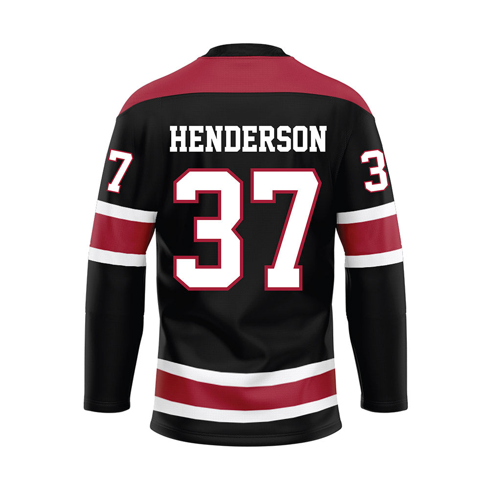 Alabama - NCAA Football : Tyler Henderson - Black Hockey Jersey-1