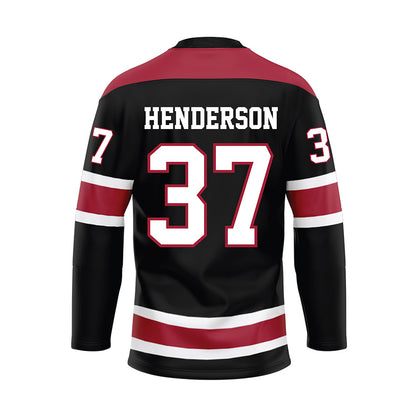 Alabama - NCAA Football : Tyler Henderson - Black Hockey Jersey-1
