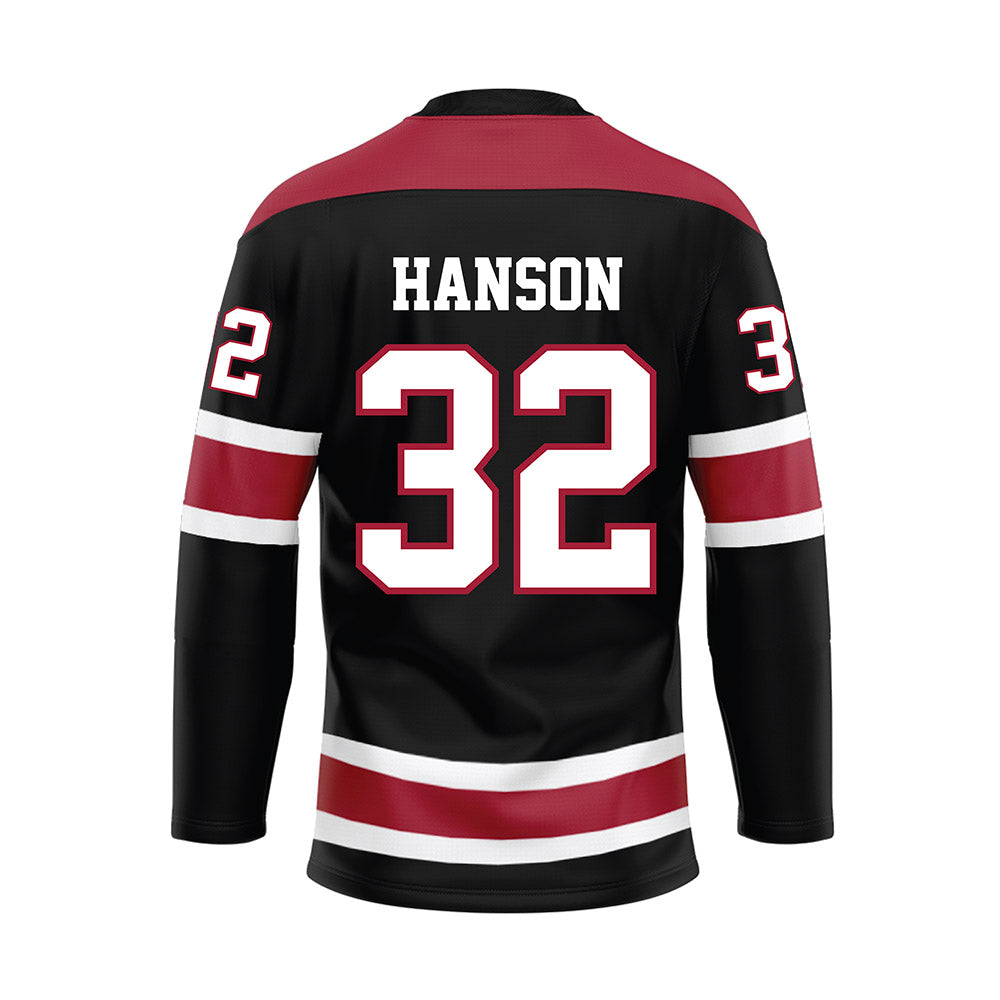 Alabama - NCAA Football : Griffin Hanson - Black Hockey Jersey-1