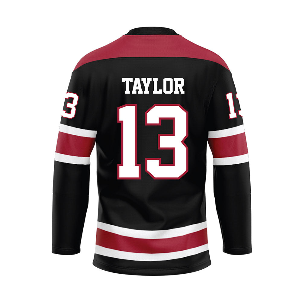 Alabama - NCAA Football : Ivan Taylor - Black Hockey Jersey-1