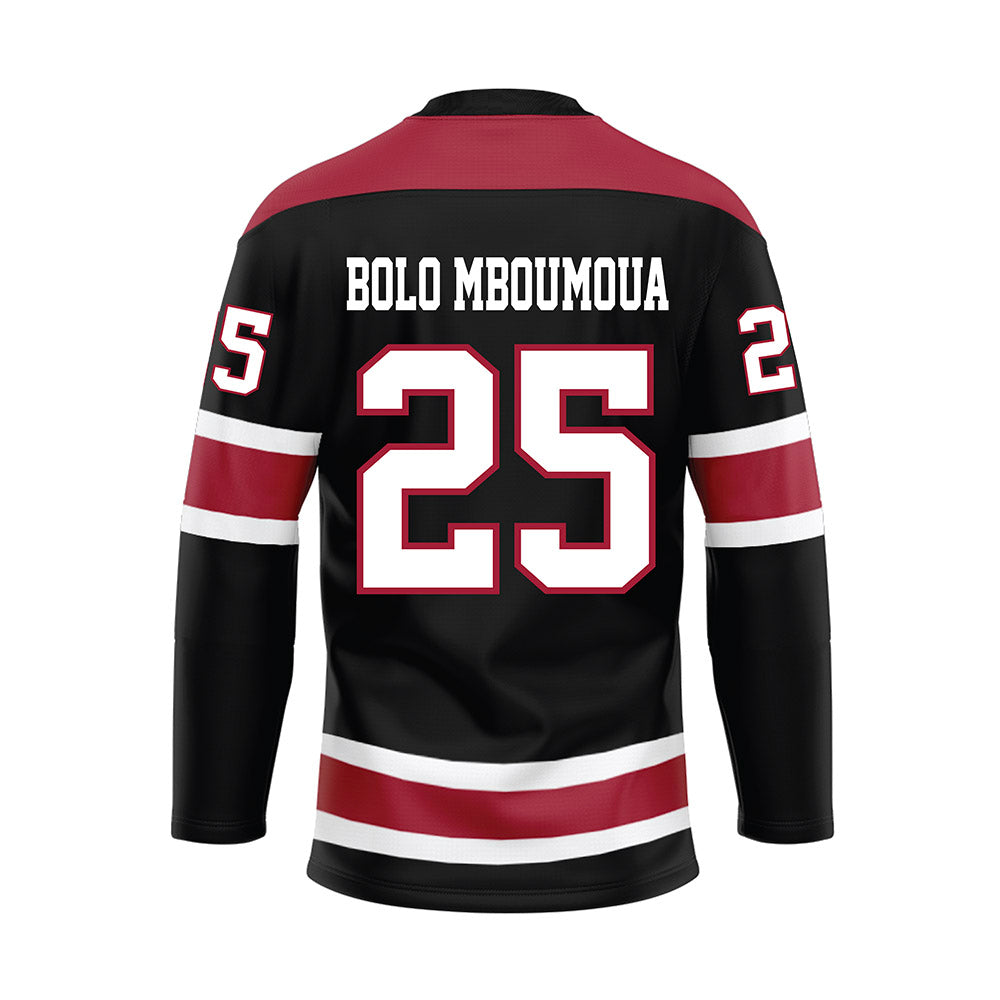 Alabama - NCAA Football : Steve Bolo Mboumoua - Black Hockey Jersey-1