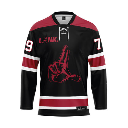 Alabama - NCAA Football : Kaden Strayhorn - Black Hockey Jersey-0