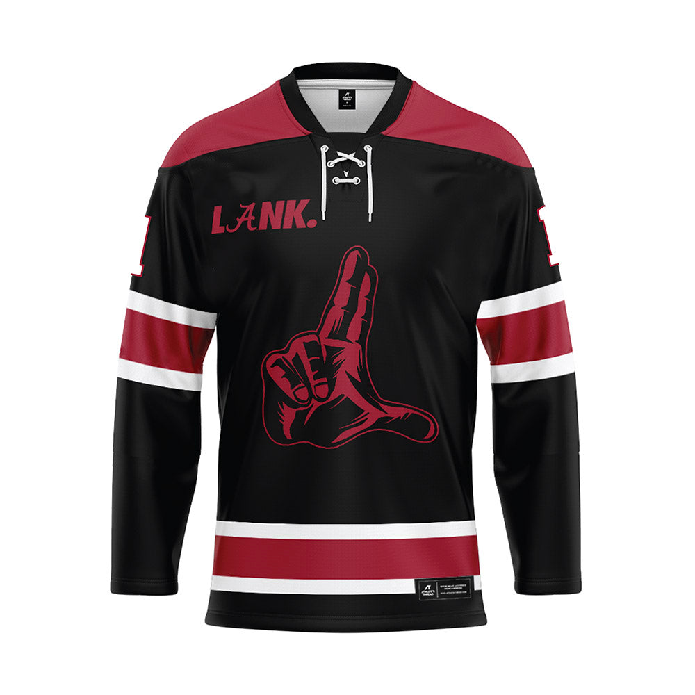 Alabama - NCAA Football : Devan Thompkins - Black Hockey Jersey-0