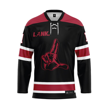 Alabama - NCAA Football : Devan Thompkins - Black Hockey Jersey-0