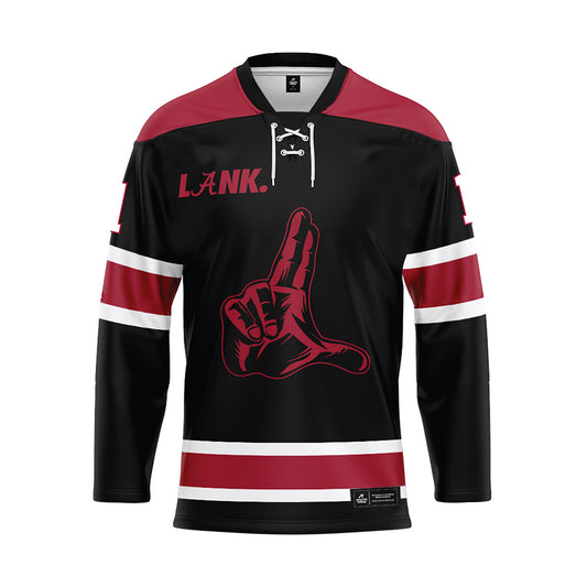 Alabama - NCAA Football : Devan Thompkins - Black Hockey Jersey-0
