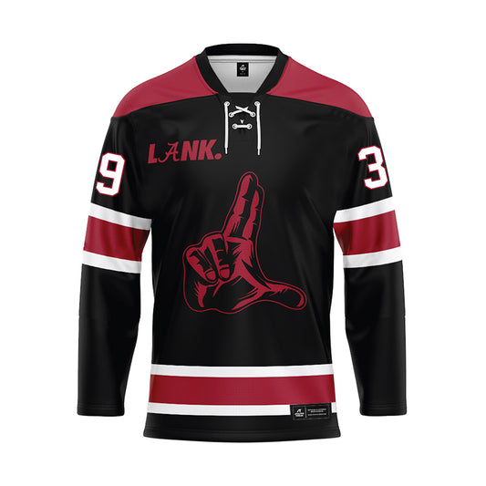 Alabama - NCAA Football : Jake Ivie - Black Hockey Jersey-0