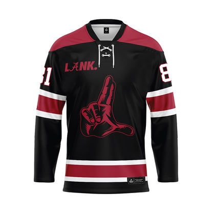 Alabama - NCAA Football : Kaleb Edwards - Black Hockey Jersey-0