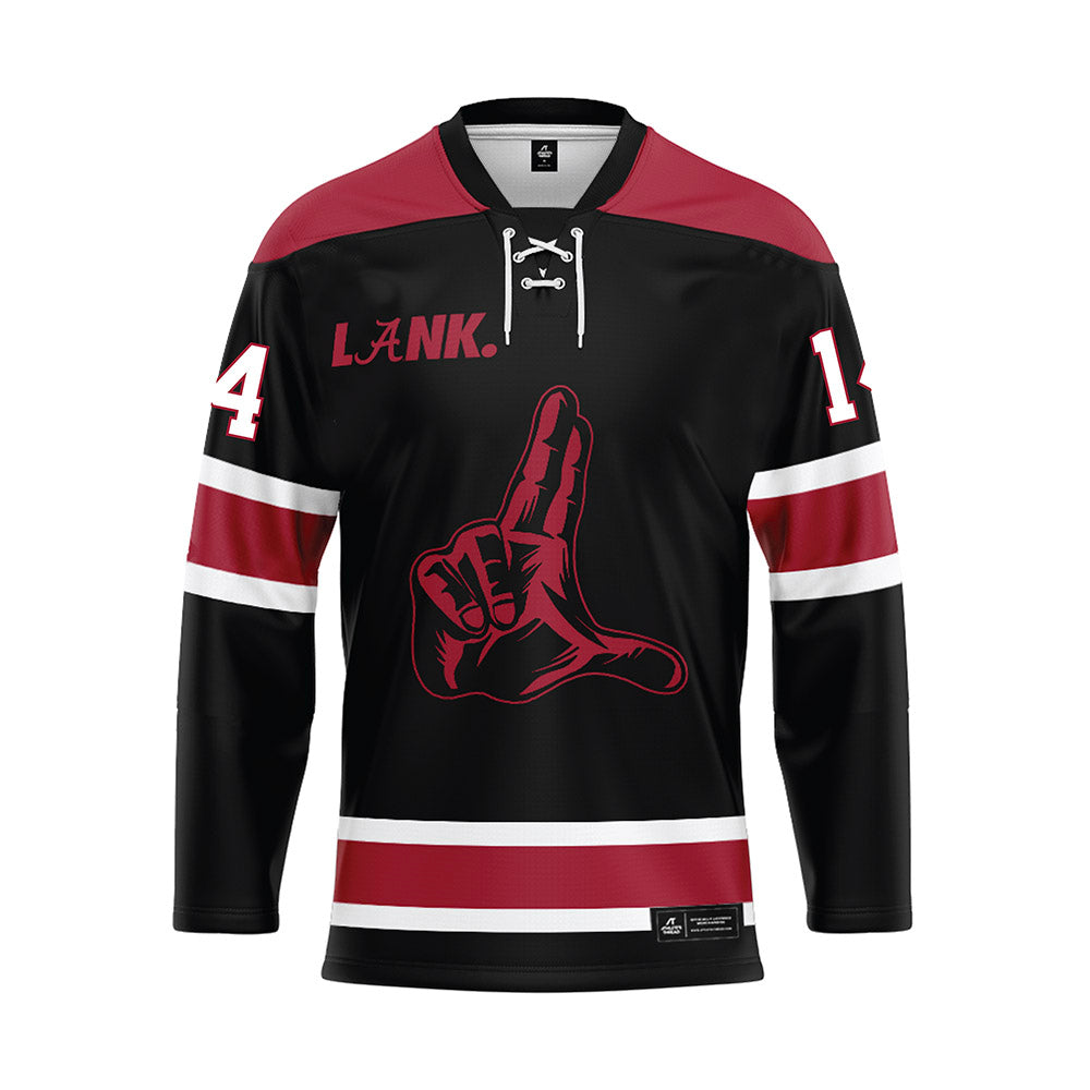 Alabama - NCAA Football : Marshall Pritchett - Black Hockey Jersey-0