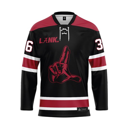 Alabama - NCAA Football : QB Reese - Black Hockey Jersey-0