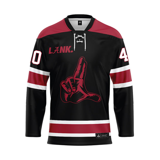 Alabama - NCAA Football : Grant Johnson - Black Hockey Jersey-0