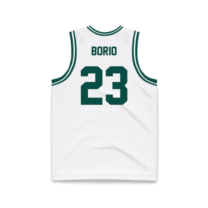Jacksonville - NCAA Men's Basketball : Enrico Borio - White Basketball Jersey