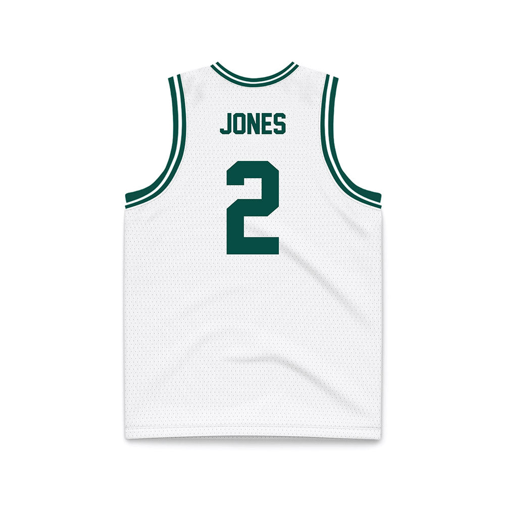 Jacksonville - NCAA Men's Basketball : Jaylen Jones - White Basketball Jersey-1