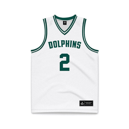 Jacksonville - NCAA Men's Basketball : Jaylen Jones - White Basketball Jersey-0