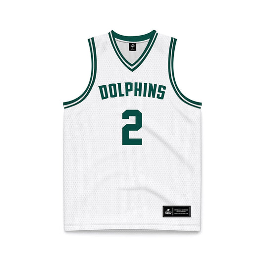 Jacksonville - NCAA Men's Basketball : Jaylen Jones - White Basketball Jersey-0