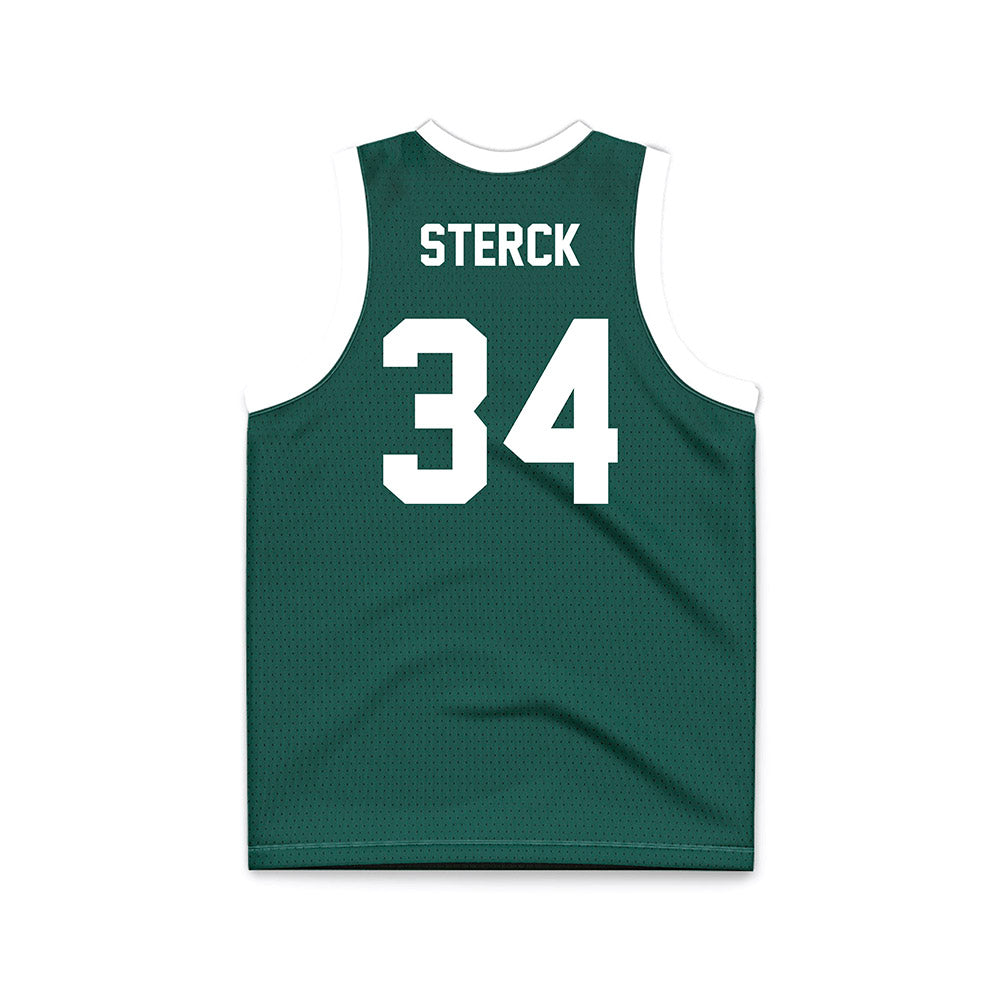 Jacksonville - NCAA Men's Basketball : Evan Sterck - Green Basketball Jersey-1
