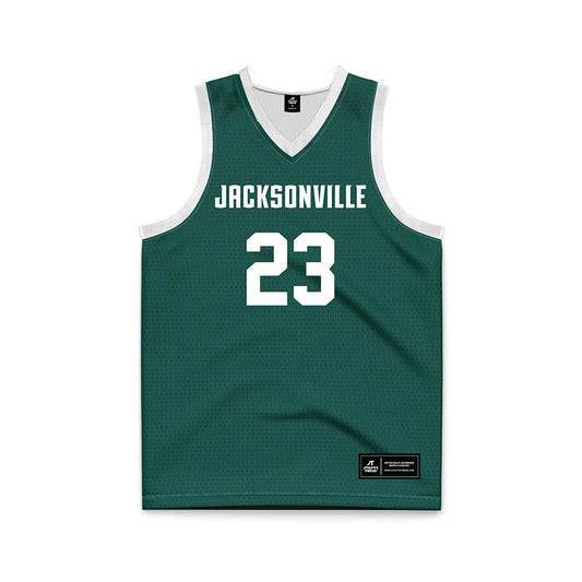 Jacksonville - NCAA Men's Basketball : Enrico Borio - Green Basketball Jersey