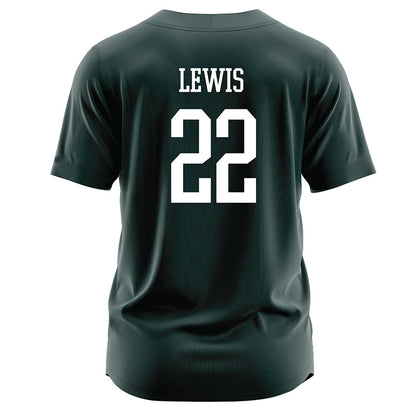 Jacksonville - NCAA Softball : Courtney Lewis - Dark Green Jersey-1