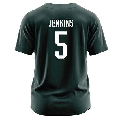 Jacksonville - NCAA Softball : Margaret Jenkins - Dark Green Jersey-1