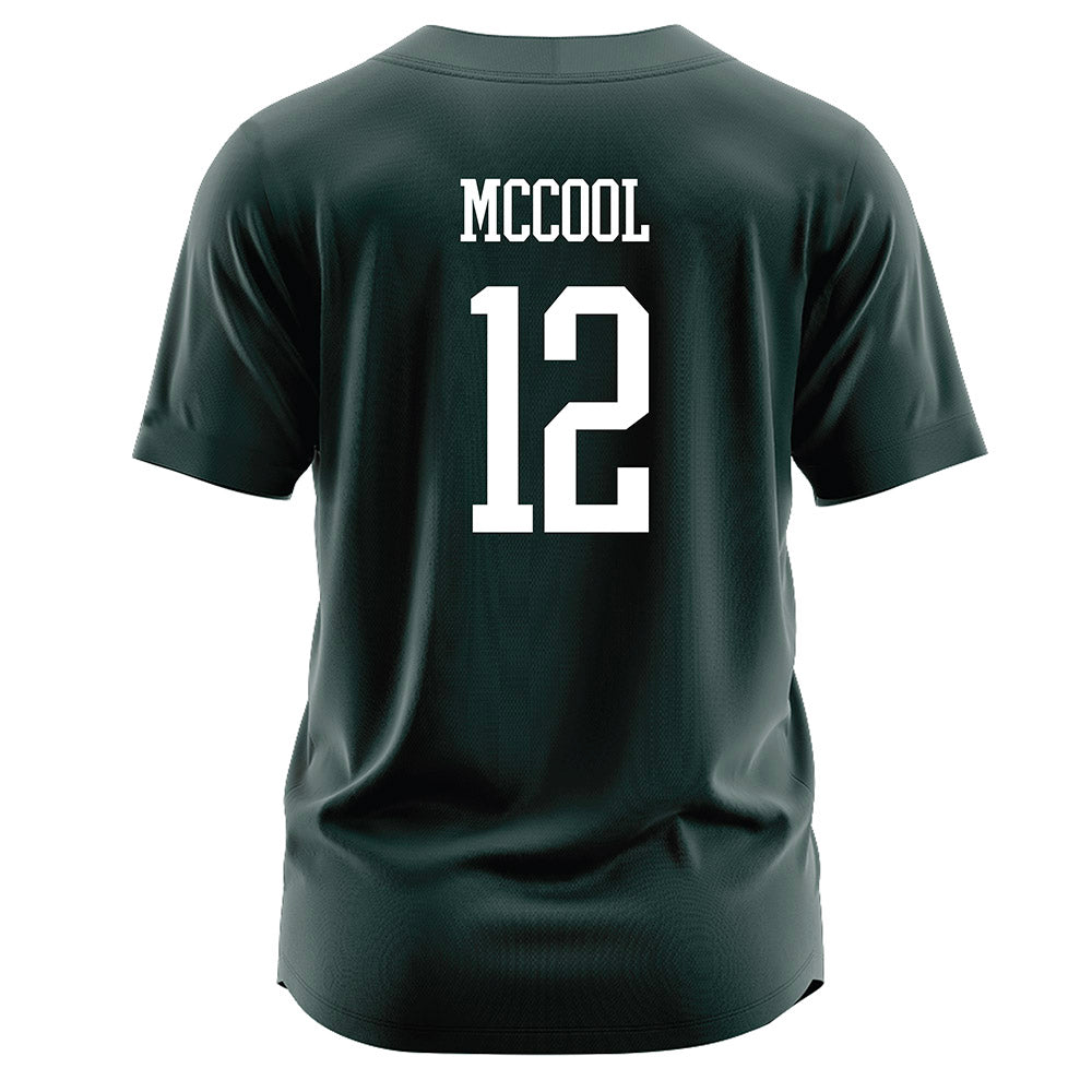 Jacksonville - NCAA Softball : Tatum McCool - Dark Green Jersey-1