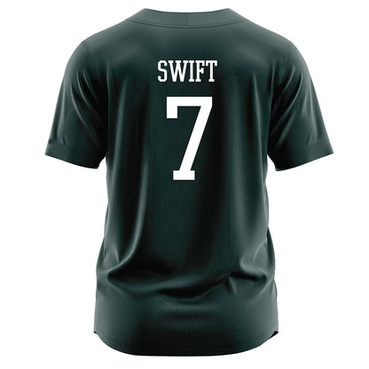Jacksonville - NCAA Softball : Delcie Swift - Dark Green Jersey