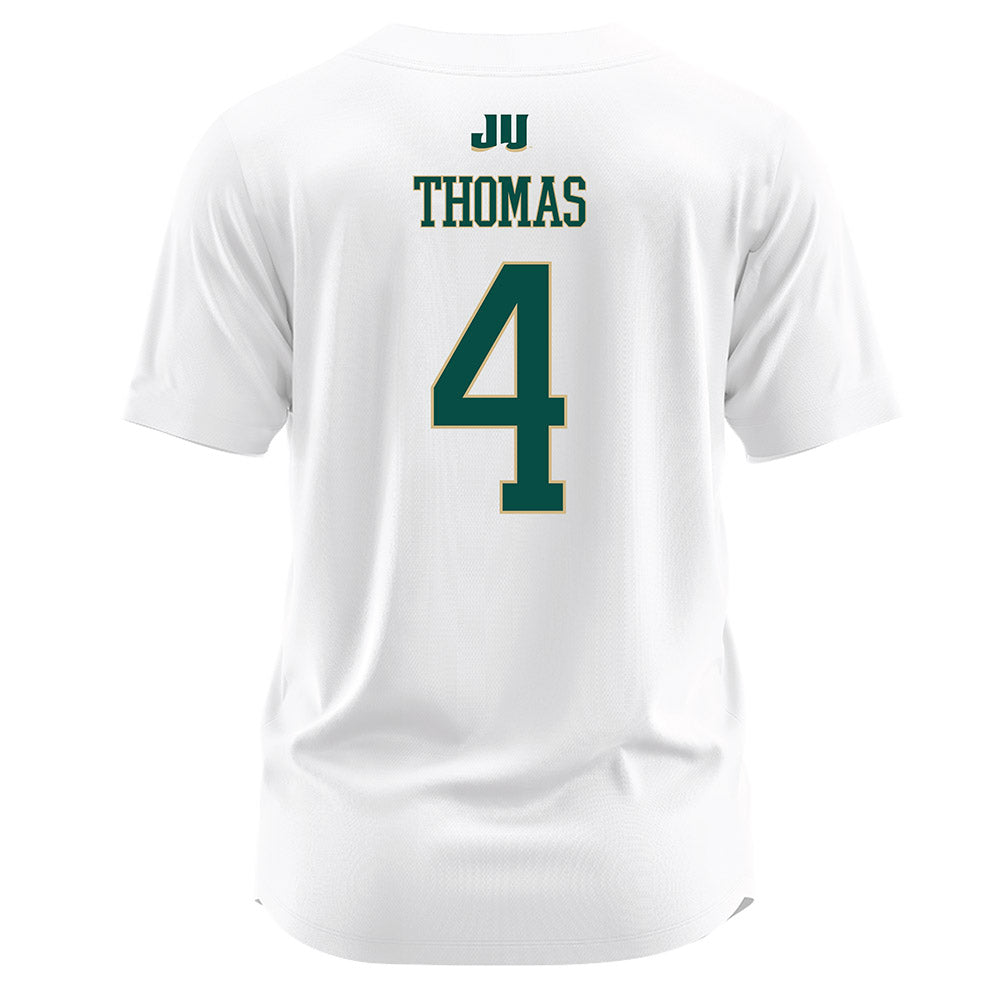 Jacksonville - NCAA Softball : Jaida Thomas - White Jersey-1