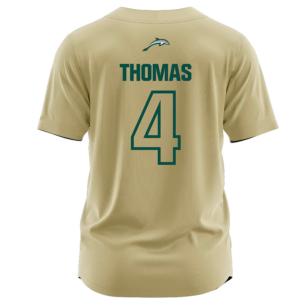 Jacksonville - NCAA Softball : Jaida Thomas - Gold Jersey-1