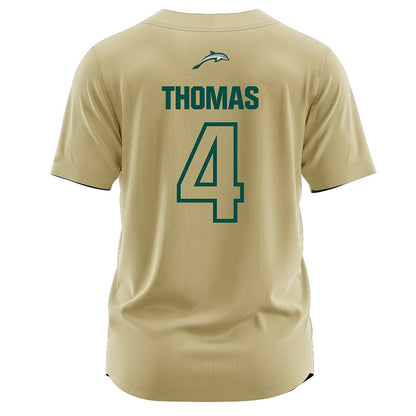 Jacksonville - NCAA Softball : Jaida Thomas - Gold Jersey-1