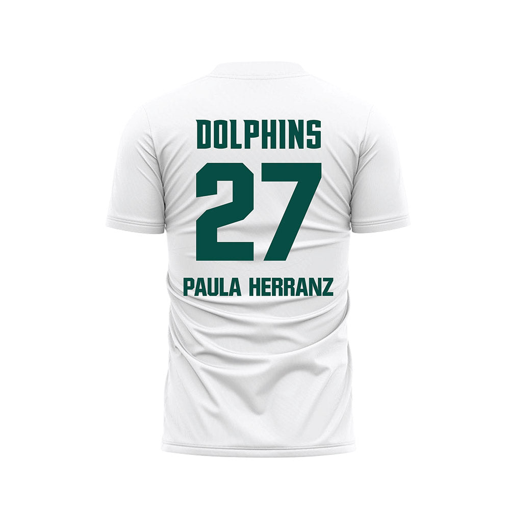 Jacksonville - NCAA Women's Soccer : Paula Paula Herranz - White Soccer Jersey-1