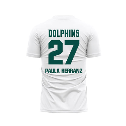 Jacksonville - NCAA Women's Soccer : Paula Paula Herranz - White Soccer Jersey-1
