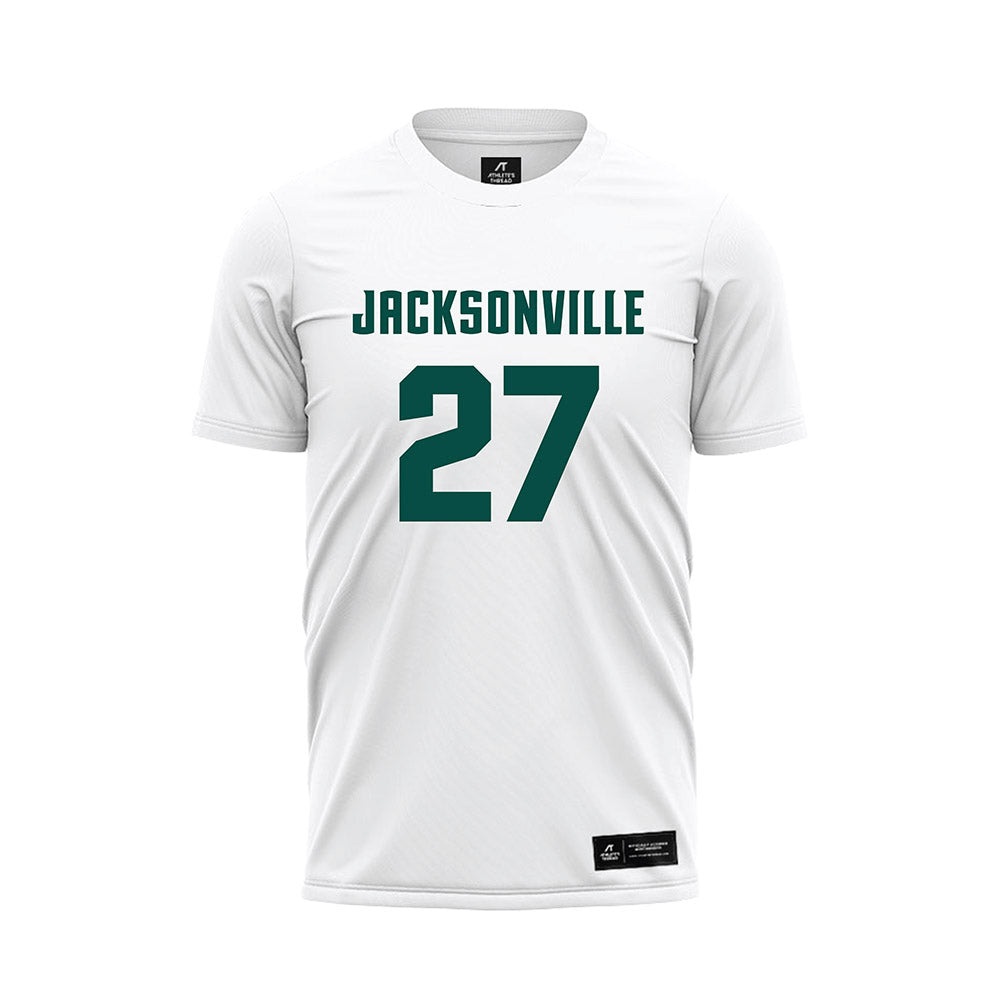 Jacksonville - NCAA Women's Soccer : Paula Paula Herranz - White Soccer Jersey-0
