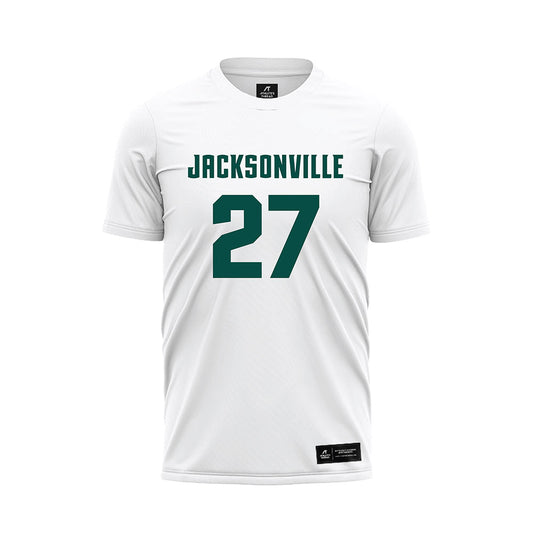 Jacksonville - NCAA Women's Soccer : Paula Paula Herranz - White Soccer Jersey-0