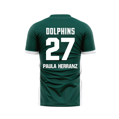 Jacksonville - NCAA Women's Soccer : Paula Paula Herranz - Green Soccer Jersey-1