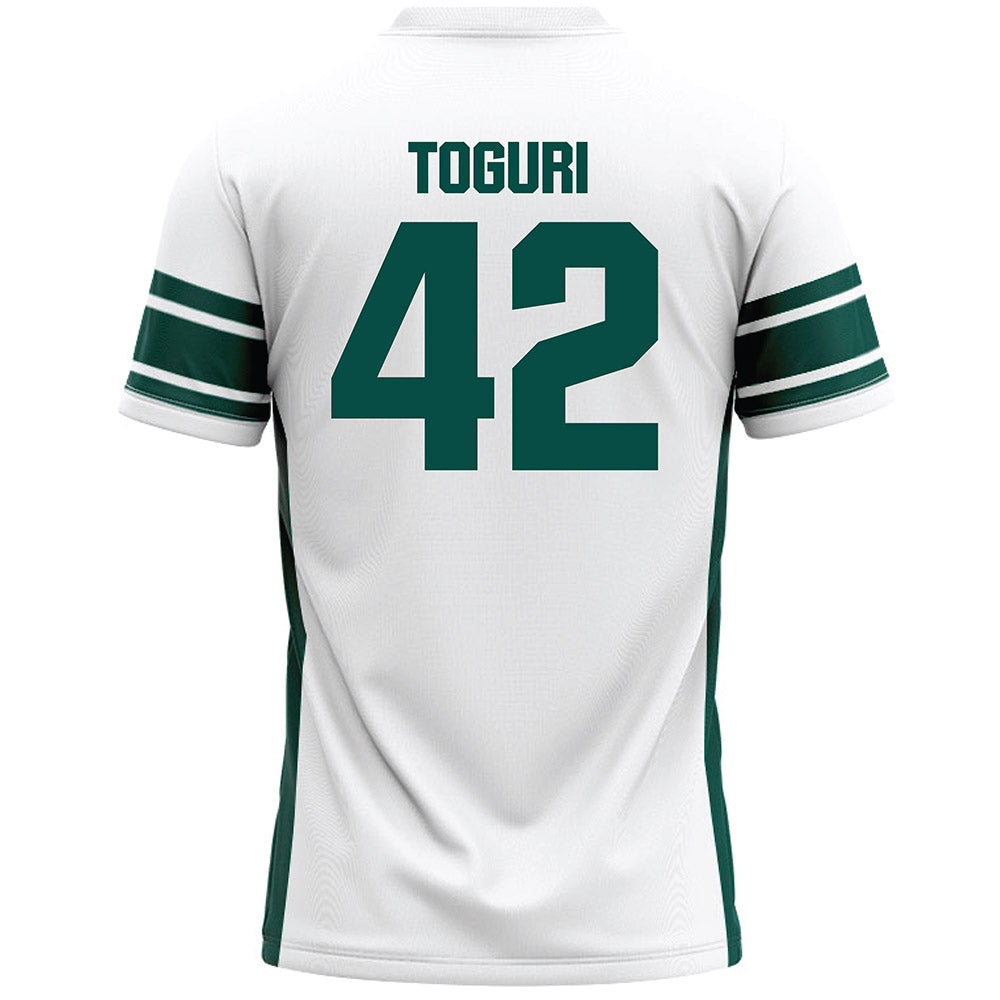 Jacksonville - NCAA Men's Lacrosse : Aaron Toguri - White Lacrosse Jersey-1