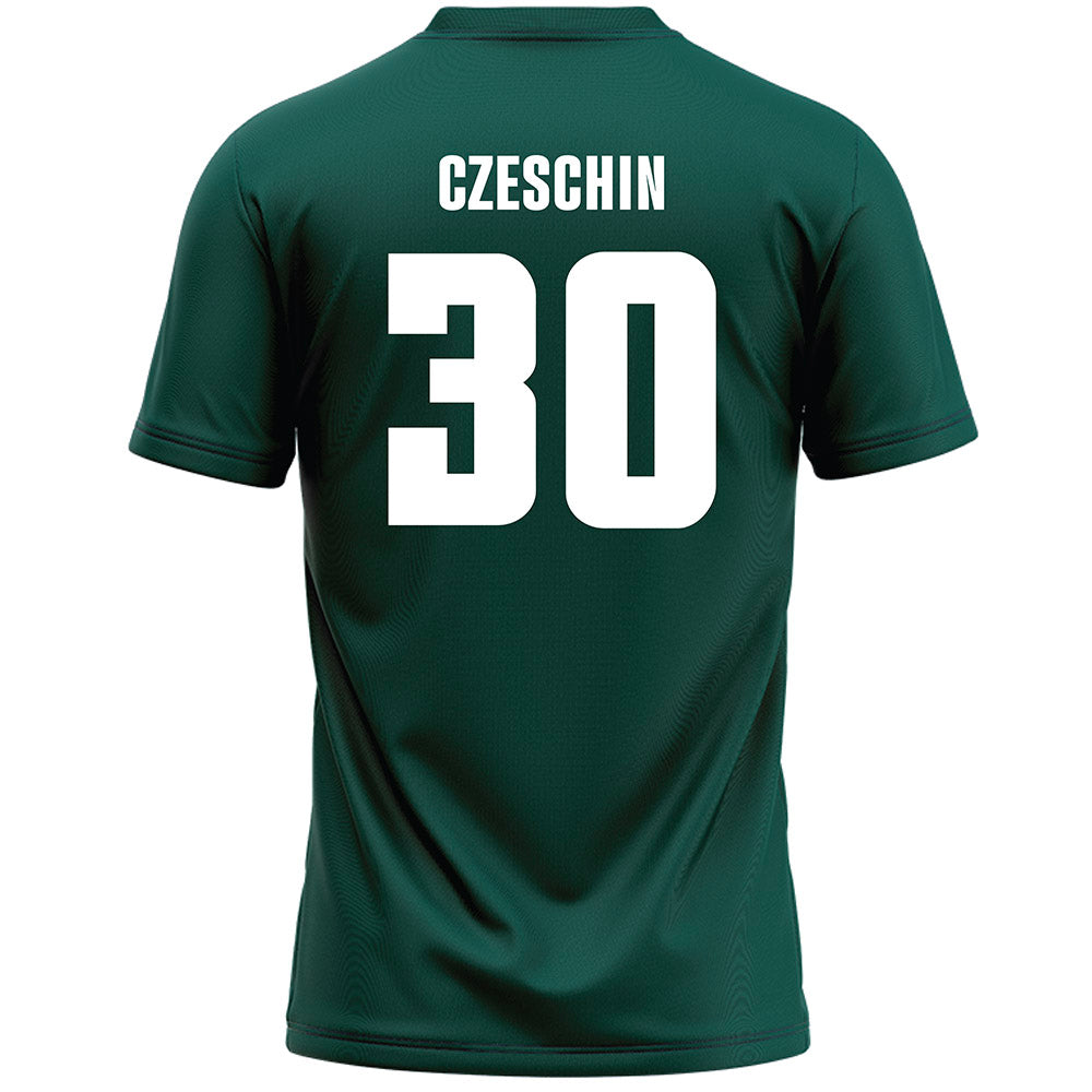 Jacksonville - NCAA Men's Lacrosse : Zane Czeschin - Green Lacrosse Jersey-1