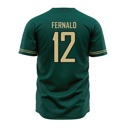 Jacksonville - NCAA Baseball : Josh Fernald - Green Jersey-1