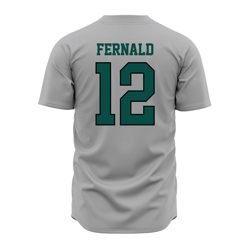 Jacksonville - NCAA Baseball : Josh Fernald - Grey Jersey-1