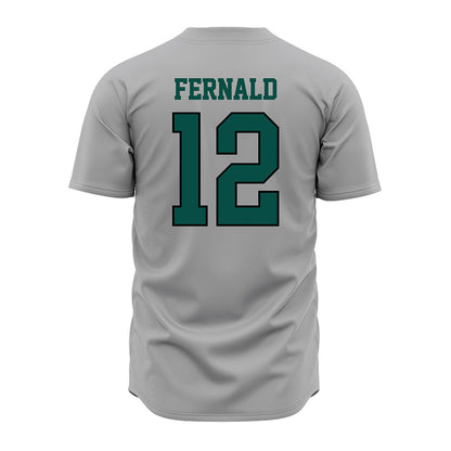Jacksonville - NCAA Baseball : Josh Fernald - Grey Jersey-1